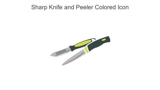 Sharp Knife And Peeler Colored Icon In Powerpoint Pptx Png And Editable Eps Format