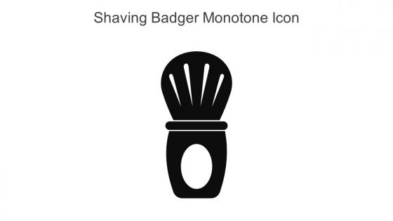 Shaving Badger Monotone Icon In Powerpoint Pptx Png And Editable Eps Format