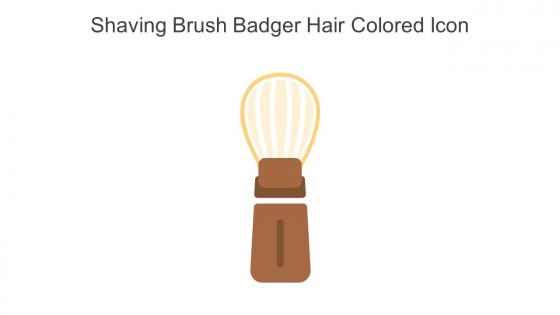 Shaving Brush Badger Hair Colored Icon In Powerpoint Pptx Png And Editable Eps Format