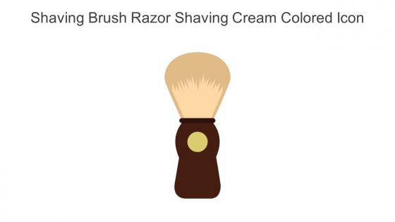 Shaving Brush Razor Shaving Cream Colored Icon In Powerpoint Pptx Png And Editable Eps Format