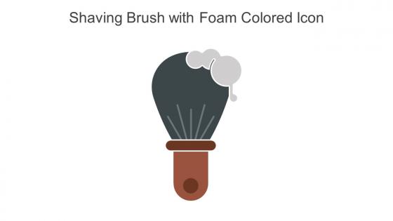 Shaving Brush With Foam Colored Icon In Powerpoint Pptx Png And Editable Eps Format