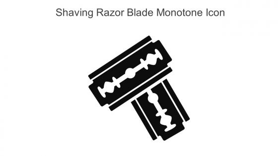 Shaving Razor Blade Monotone Icon In Powerpoint Pptx Png And Editable Eps Format