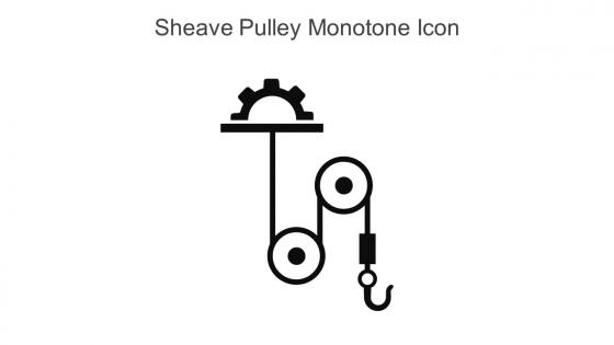 Sheave Pulley Monotone Icon In Powerpoint Pptx Png And Editable Eps Format