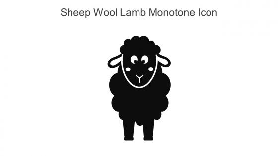Sheep Wool Lamb Monotone Icon In Powerpoint Pptx Png And Editable Eps Format