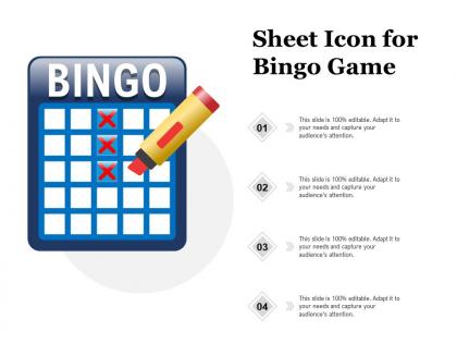 Sheet icon for bingo game