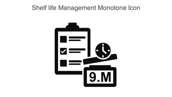 Shelf life Management Monotone Icon in powerpoint pptx png and editable eps format
