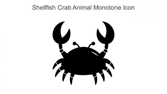 Shellfish Crab Animal Monotone Icon In Powerpoint Pptx Png And Editable Eps Format