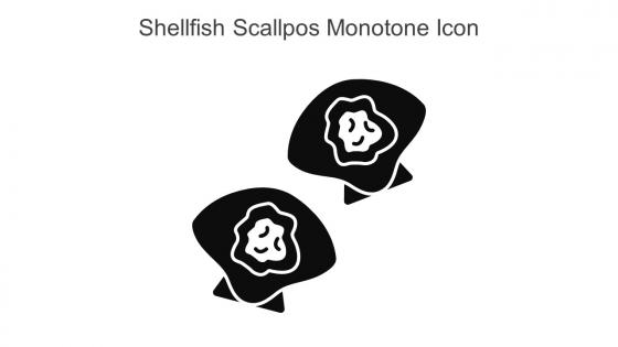 Shellfish Scallpos Monotone Icon In Powerpoint Pptx Png And Editable Eps Format