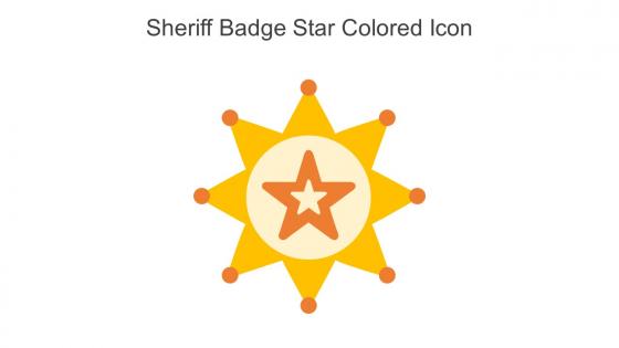Sheriff Badge Star Colored Icon In Powerpoint Pptx Png And Editable Eps Format