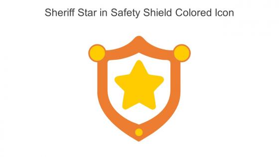 Sheriff Star In Safety Shield Colored Icon In Powerpoint Pptx Png And Editable Eps Format