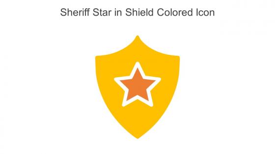 Sheriff Star In Shield Colored Icon In Powerpoint Pptx Png And Editable Eps Format