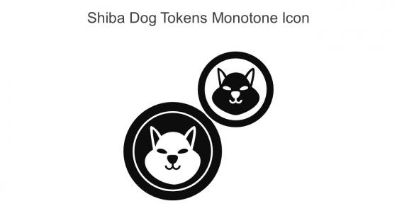 Shiba Dog Tokens Monotone Icon In Powerpoint Pptx Png And Editable Eps Format