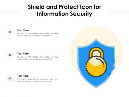 Shield and protect icon for information security