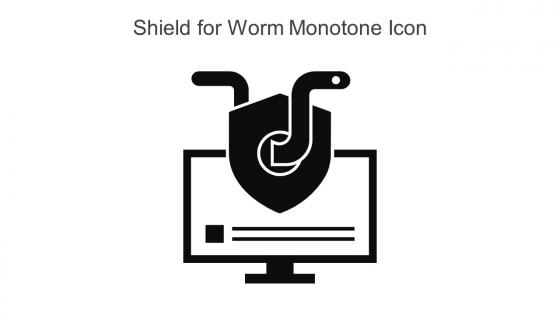 Shield For Worm Monotone Icon In Powerpoint Pptx Png And Editable Eps Format