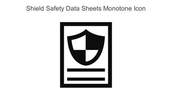 Shield Safety Data Sheets Monotone Icon In Powerpoint Pptx Png And Editable Eps Format