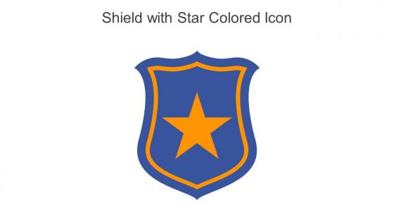 Shield With Star Colored Icon In Powerpoint Pptx Png And Editable Eps Format