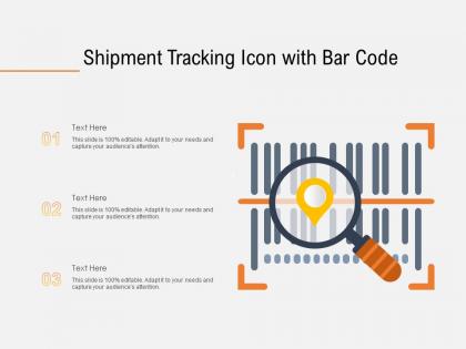 Shipment tracking icon with bar code