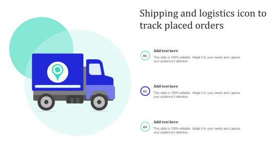 Shipping And Logistics Icon To Track Placed Orders