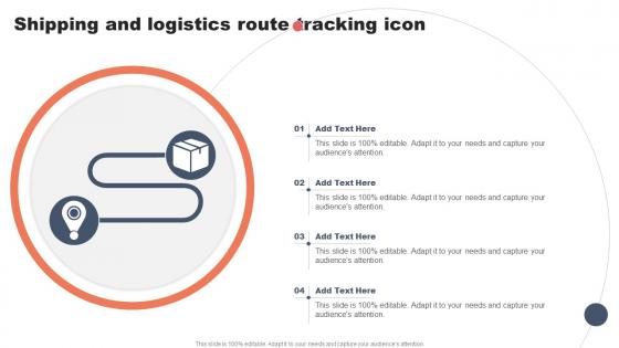 Shipping And Logistics Route Tracking Icon