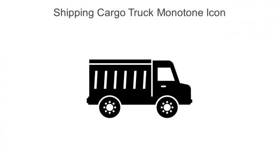 Shipping Cargo Truck Monotone Icon In Powerpoint Pptx Png And Editable Eps Format