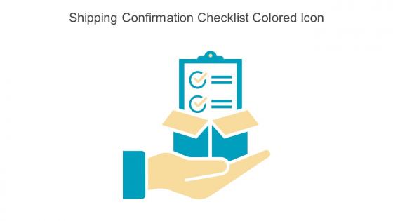 Shipping Confirmation Checklist Colored Icon In Powerpoint Pptx Png And Editable Eps Format