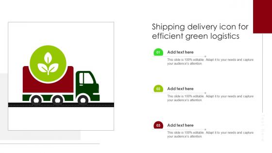 Shipping Delivery Icon For Efficient Green Logistics