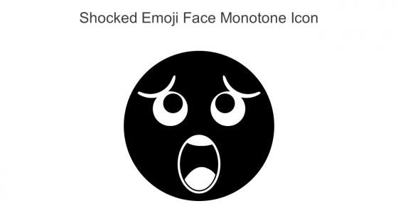Shocked Emoji Face Monotone Icon In Powerpoint Pptx Png And Editable Eps Format