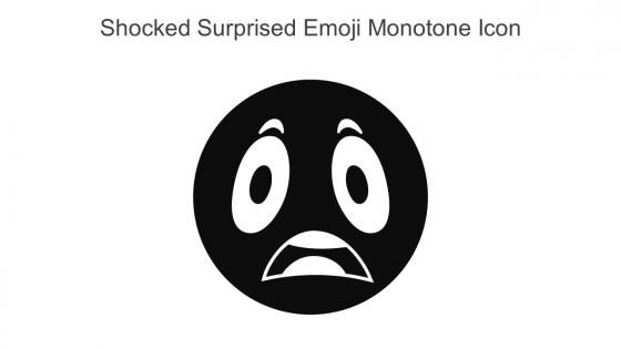 Shocked Surprised Emoji Monotone Icon In Powerpoint Pptx Png And Editable Eps Format