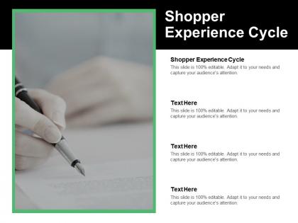 Shopper experience cycle ppt powerpoint presentation ideas infographic template cpb