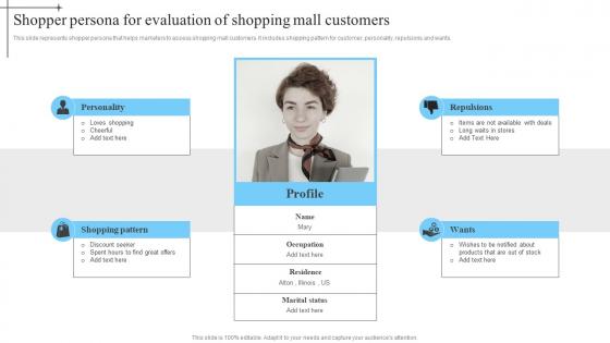 Shopper Persona For Evaluation Of Shopping In Mall Advertisement Strategies To Enhance MKT SS V