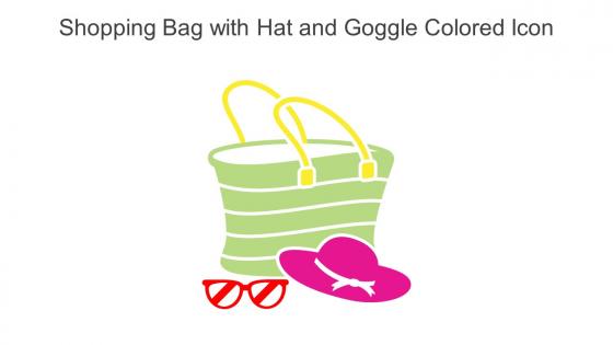 Shopping Bag With Hat And Goggle Colored Icon In Powerpoint Pptx Png And Editable Eps Format