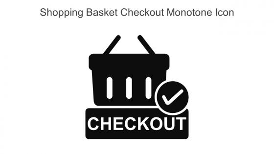 Shopping Basket Checkout Monotone Icon In Powerpoint Pptx Png And Editable Eps Format