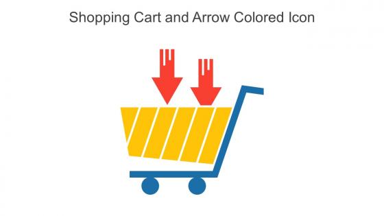 Shopping Cart And Arrow Colored Icon In Powerpoint Pptx Png And Editable Eps Format