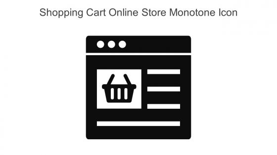 Shopping Cart Online Store Monotone Icon In Powerpoint Pptx Png And Editable Eps Format