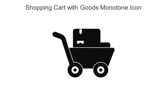 Shopping Cart With Goods Monotone Icon In Powerpoint Pptx Png And Editable Eps Format