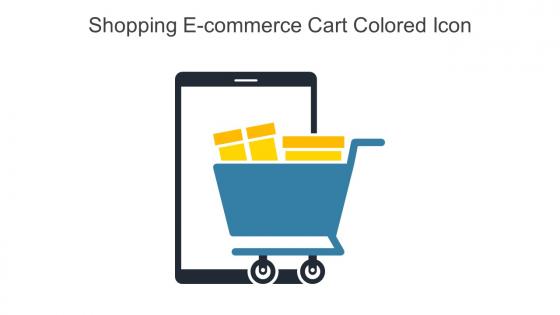 Shopping E Commerce Cart Colored Icon In Powerpoint Pptx Png And Editable Eps Format