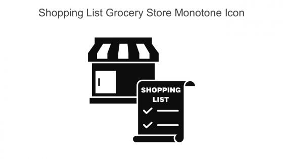 Shopping List Grocery Store Monotone Icon In Powerpoint Pptx Png And Editable Eps Format