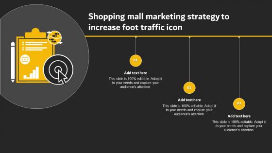 Shopping Mall Marketing Strategy To Increase Foot Traffic Icon