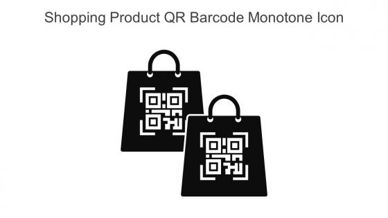 Shopping Product QR Barcode Monotone Icon In Powerpoint Pptx Png And Editable Eps Format