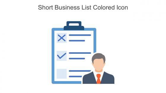 Short Business List Colored Icon In Powerpoint Pptx Png And Editable Eps Format