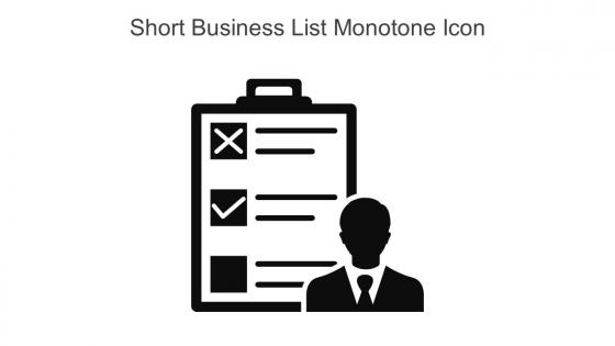Short Business List Monotone Icon In Powerpoint Pptx Png And Editable Eps Format
