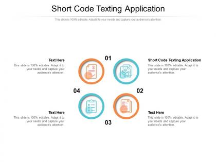 Short code texting application ppt powerpoint presentation infographics elements cpb