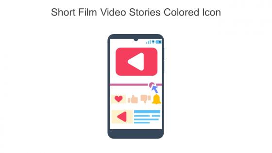 Short Film Video Stories Colored Icon In Powerpoint Pptx Png And Editable Eps Format
