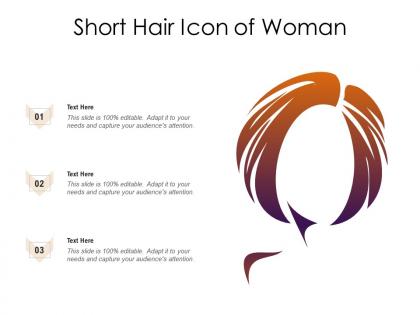 Short hair icon of woman