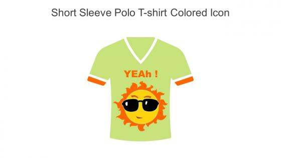 Short Sleeve Polo T Shirt Colored Icon In Powerpoint Pptx Png And Editable Eps Format