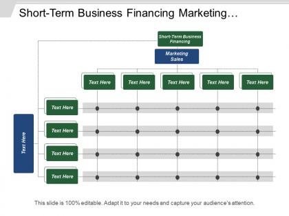 Short term business financing marketing sales sales performance