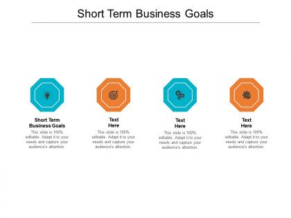 Short term business goals ppt powerpoint presentation pictures format cpb