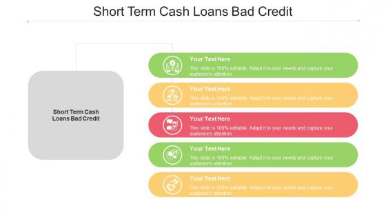 Short Term Cash Loans Bad Credit Ppt Powerpoint Presentation Infographic Template Graphic Tips Cpb