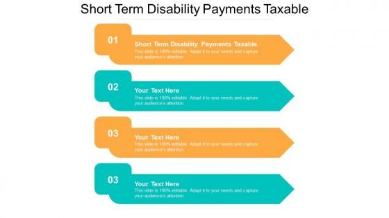 Short term disability payments taxable ppt powerpoint presentation ideas icons cpb