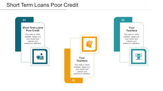 Short Term Loans Poor Credit Ppt Powerpoint Presentation Styles Rules Cpb